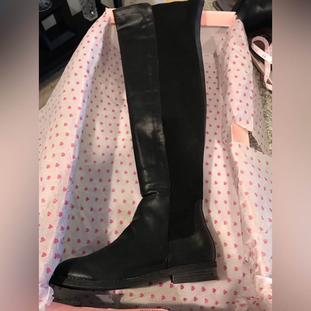 Brand new black tall over the knee rider boots